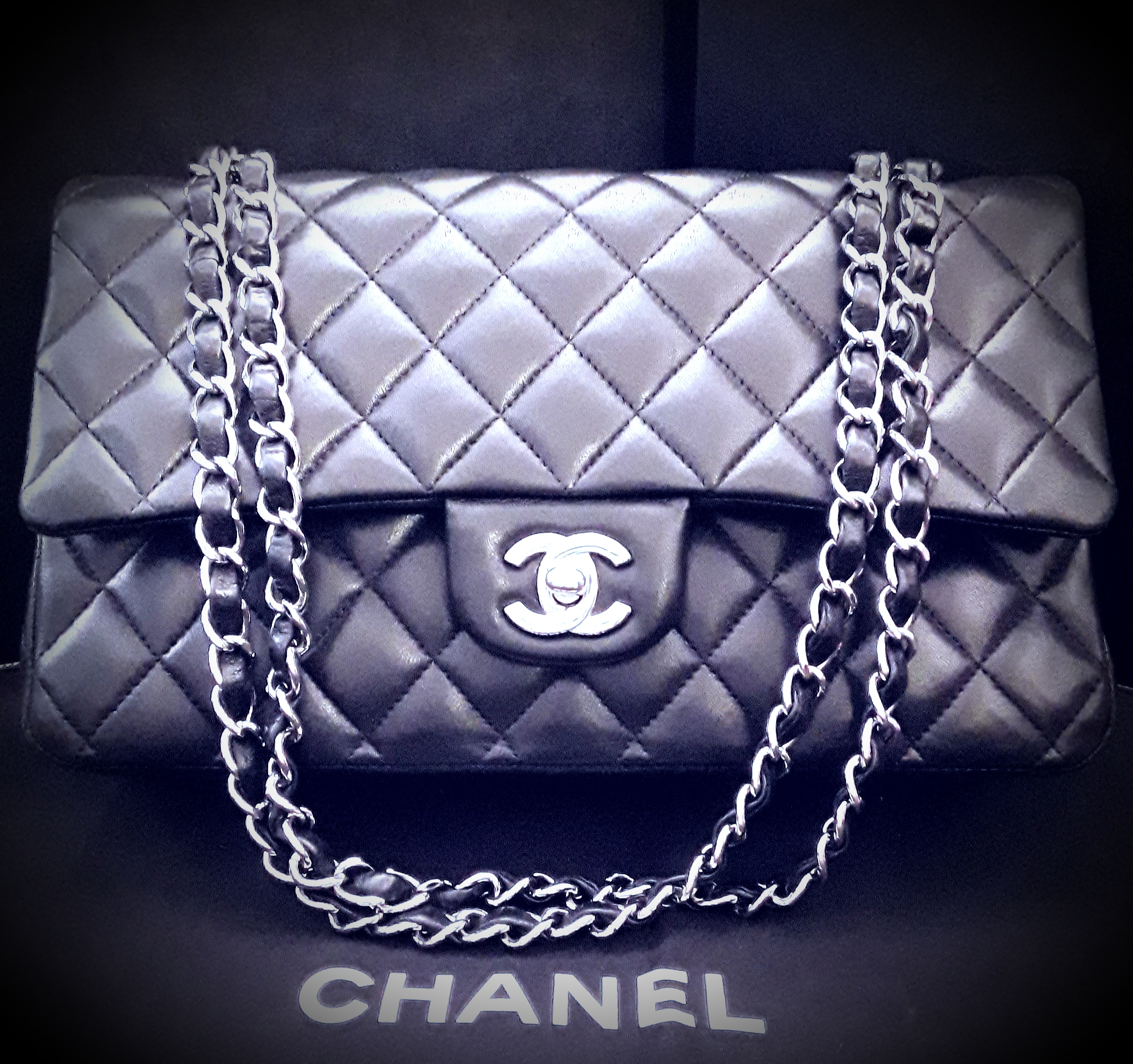 Sac CHANEL gris anthracite